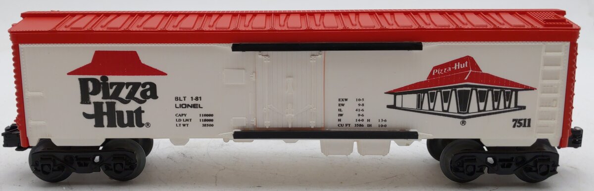 Lionel 6-7511 O Gauge Pizza Hut Refrigerator Car EX/Box