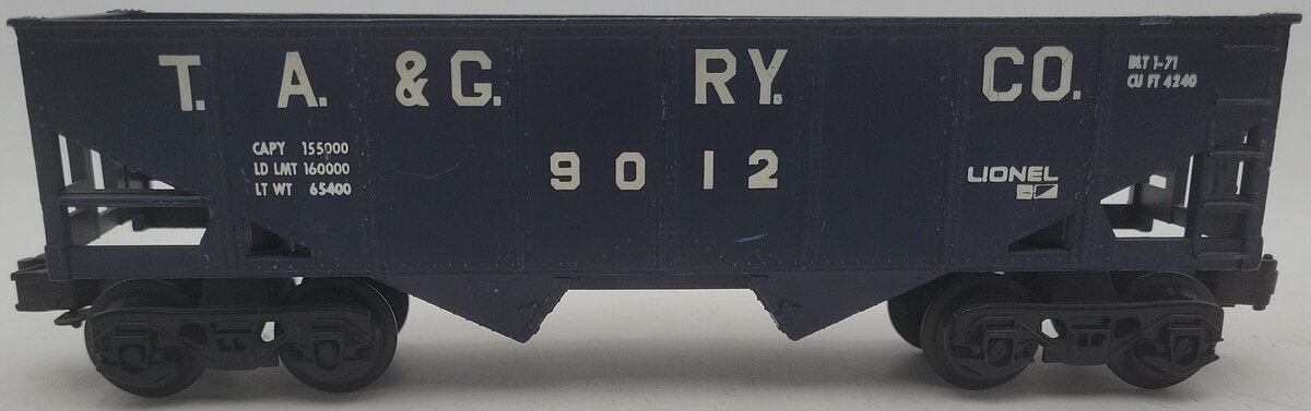 Lionel 6-9012 O Gauge Tennessee Alabama & Georgia Blue 2-Bay Hopper VG
