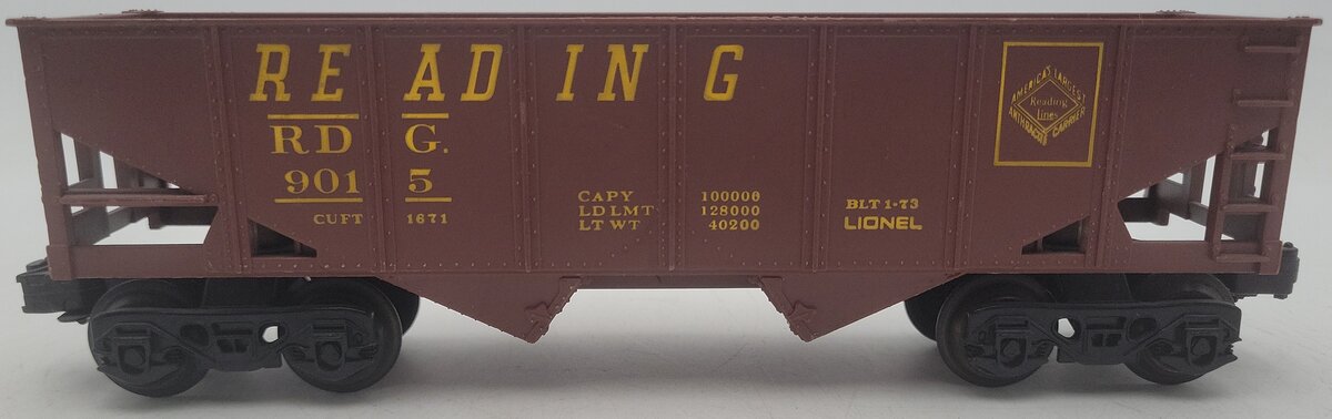 Lionel 6-9015 O Gauge Reading 2-Bay Hopper EX