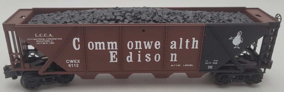 Lionel 6-6112 O Gauge LCCA Commonwealth Edison Hopper Car LN/Box