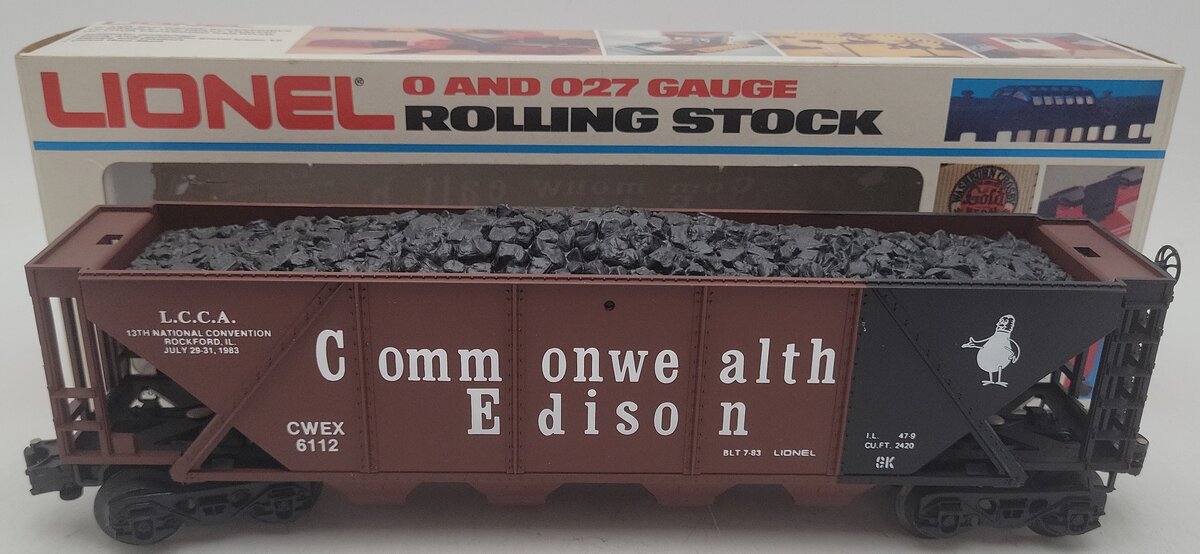 Lionel 6-6112 O Gauge LCCA Commonwealth Edison Hopper Car LN/Box