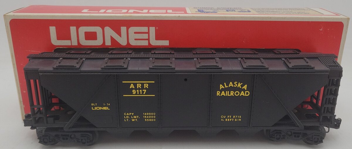 Lionel 6-9117 O Gauge Alaska Railroad Covered Quad Hopper #9117 EX/Box
