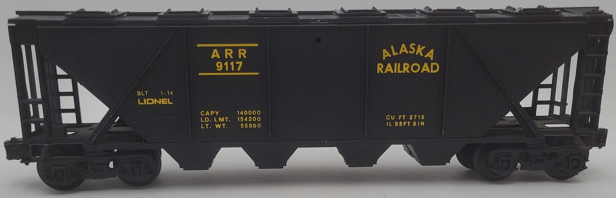 Lionel 6-9117 O Gauge Alaska Railroad Covered Quad Hopper #9117 EX/Box