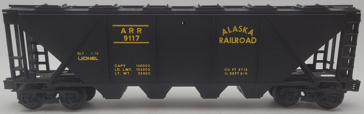 Lionel 6-9117 O Gauge Alaska Railroad Covered Quad Hopper #9117 EX/Box