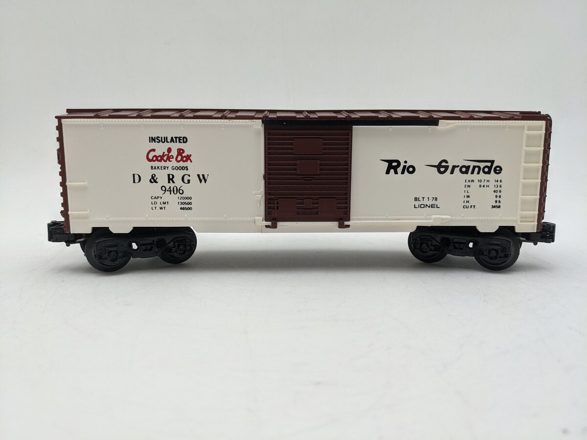 Lionel 6-9406 O Gauge Denver and Rio Grande West Cookie Boxcar EX/Box