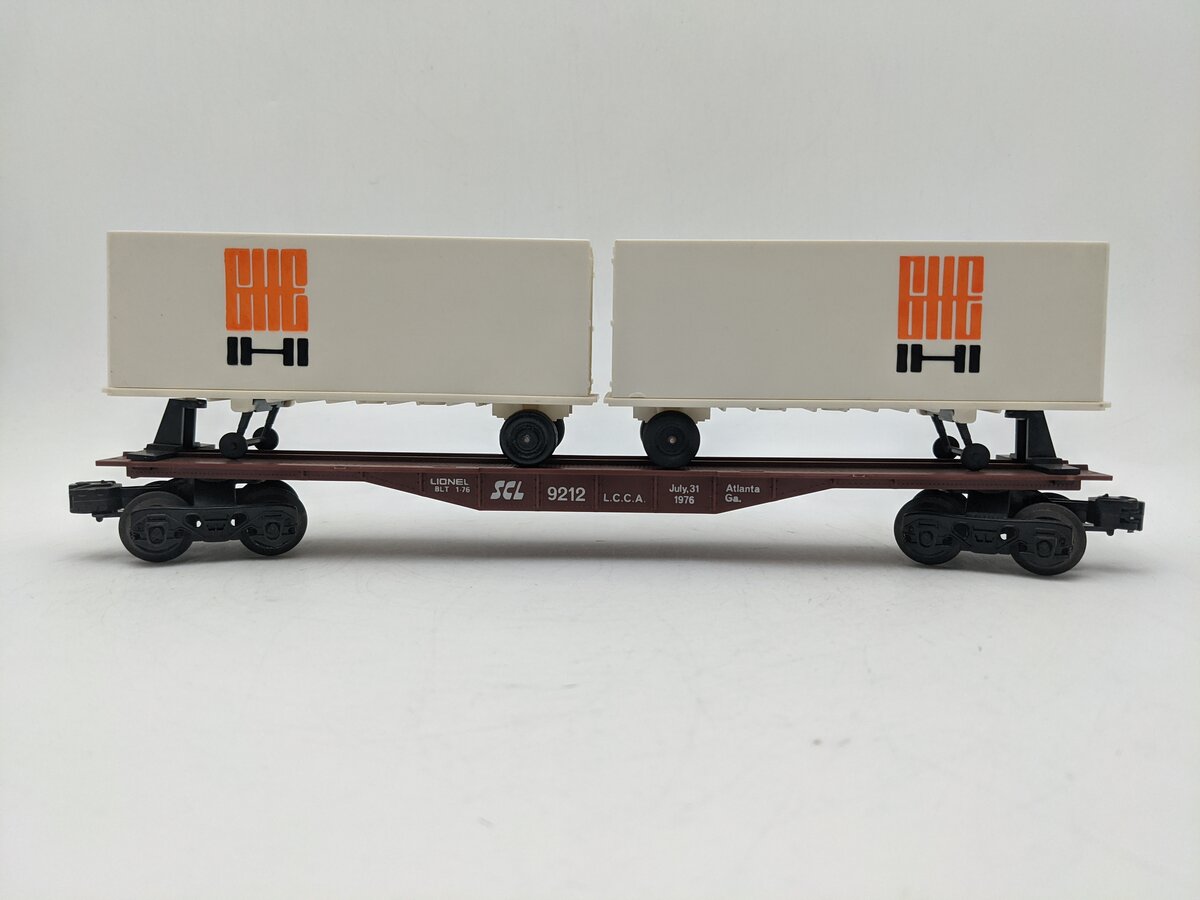 Lionel 6-9212 O Gauge LCCA Seaboard Coast Lines Flatcar w/Vans EX