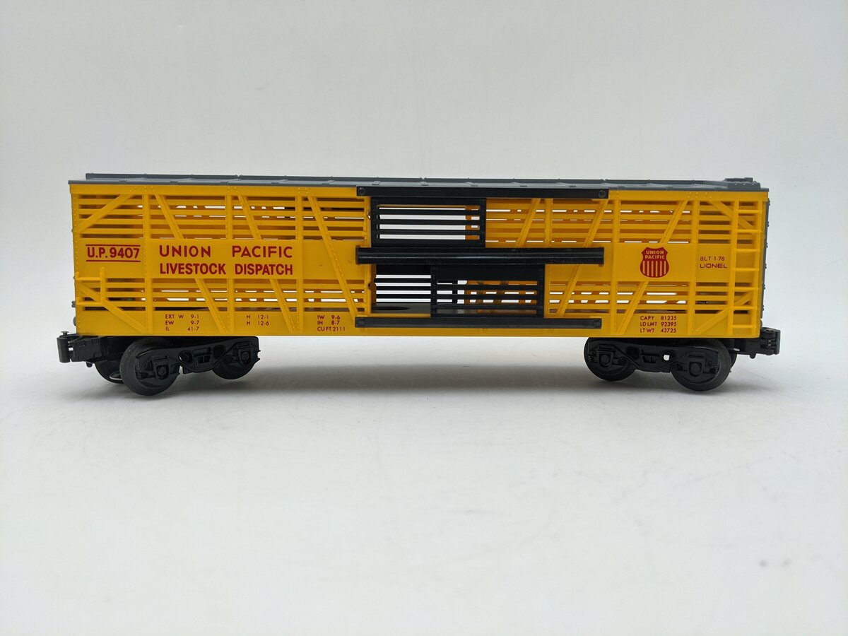 Lionel 6-9407 O Gauge Union Pacific Stock Car #9407 EX/Box