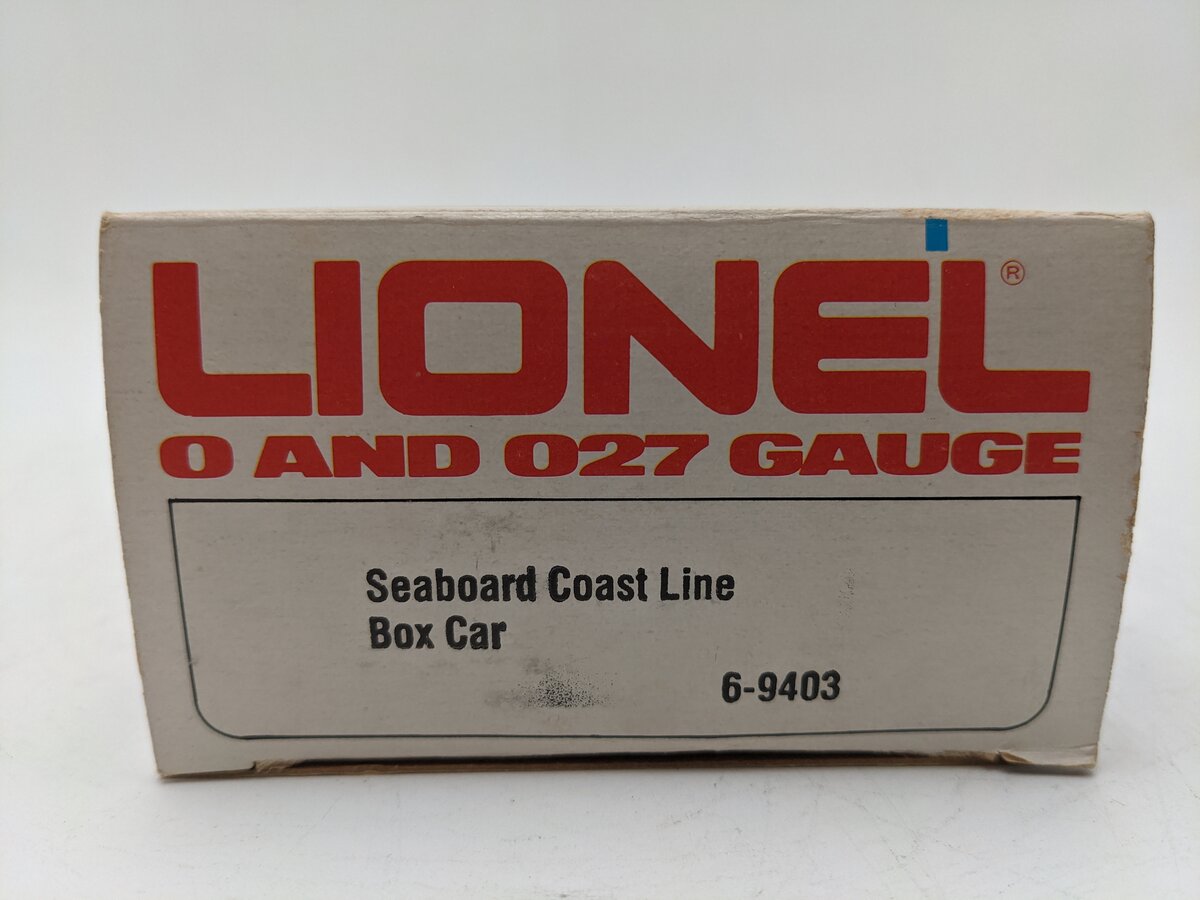 Lionel 6-9403 O Gauge Seaboard Coast Line Boxcar EX/Box