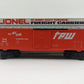 Lionel 6-9424 O Gauge Toledo, Peoria, & Western Boxcar EX/Box
