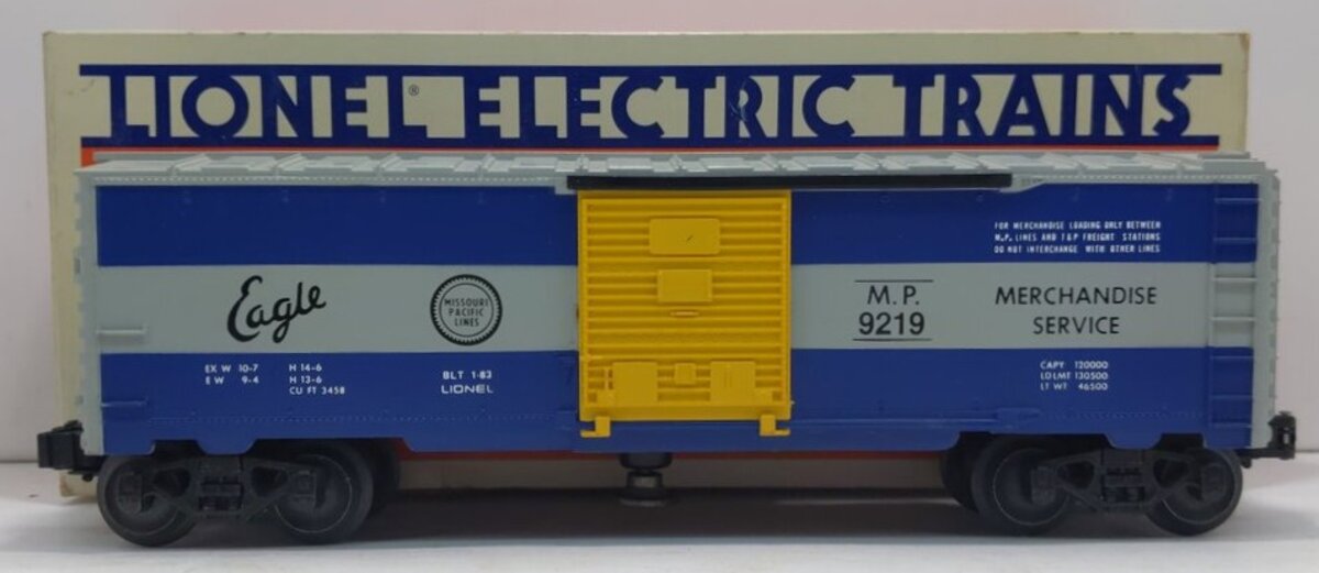 Lionel 6-9219 O Gauge Missouri Pacific Operating Boxcar LN/Box