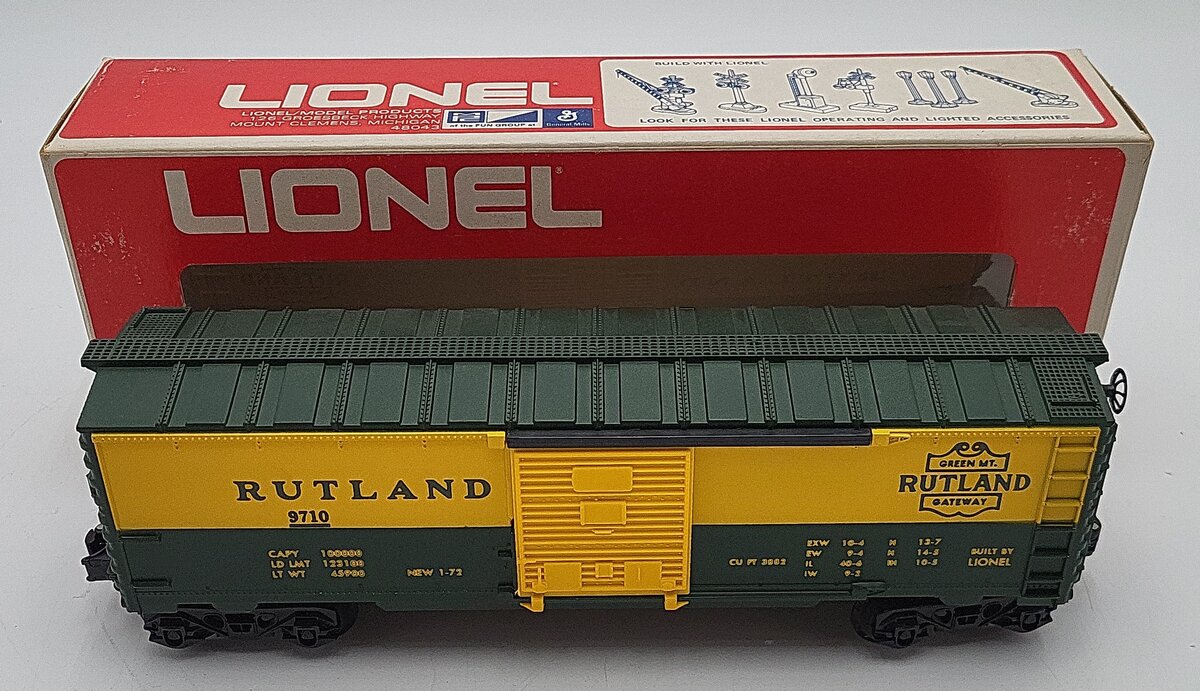 Lionel 6-9710 O Gauge Rutland Boxcar VG/Box