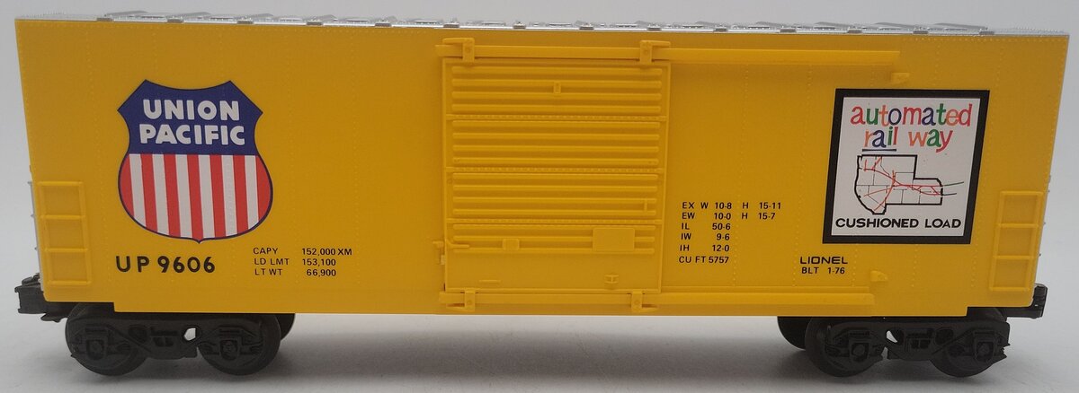 Lionel 6-9606 O Gauge Union Pacific Hi-Cube Boxcar EX