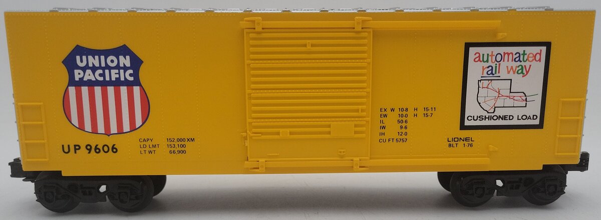 Lionel 6-9606 O Gauge Union Pacific Hi-Cube Boxcar EX