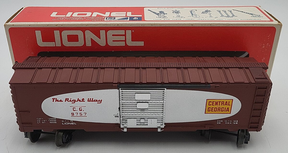 Lionel 6-9757 O Gauge Central of Georgia Boxcar VG/Box