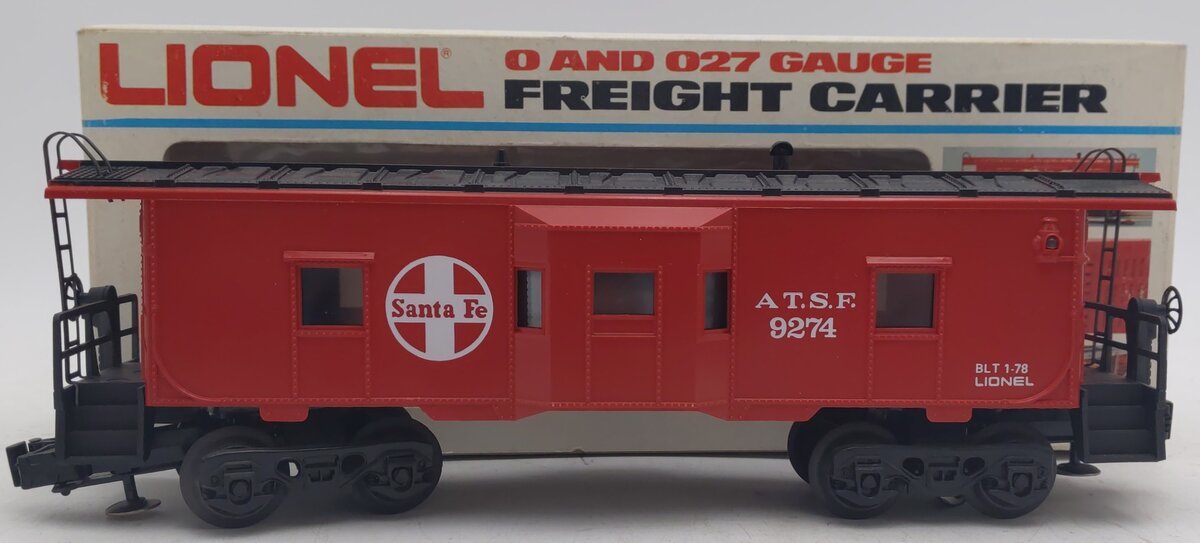 Lionel 6-9274 O Gauge Santa Fe Bay Window Caboose EX/Box