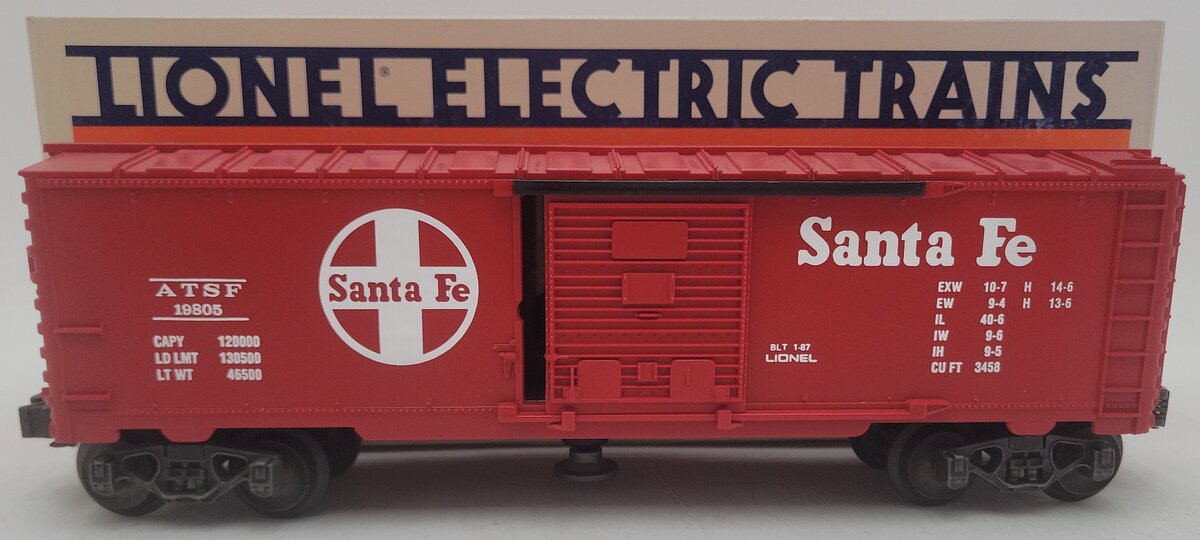 Lionel 6-19805 O Gauge Atchison Topeka Santa Fe Operating Boxcar EX/Box