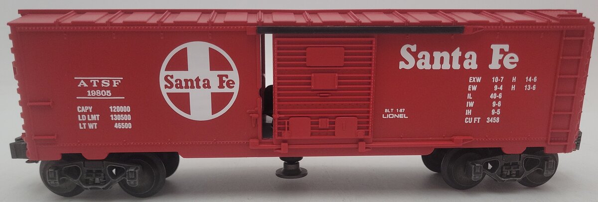 Lionel 6-19805 O Gauge Atchison Topeka Santa Fe Operating Boxcar EX/Box