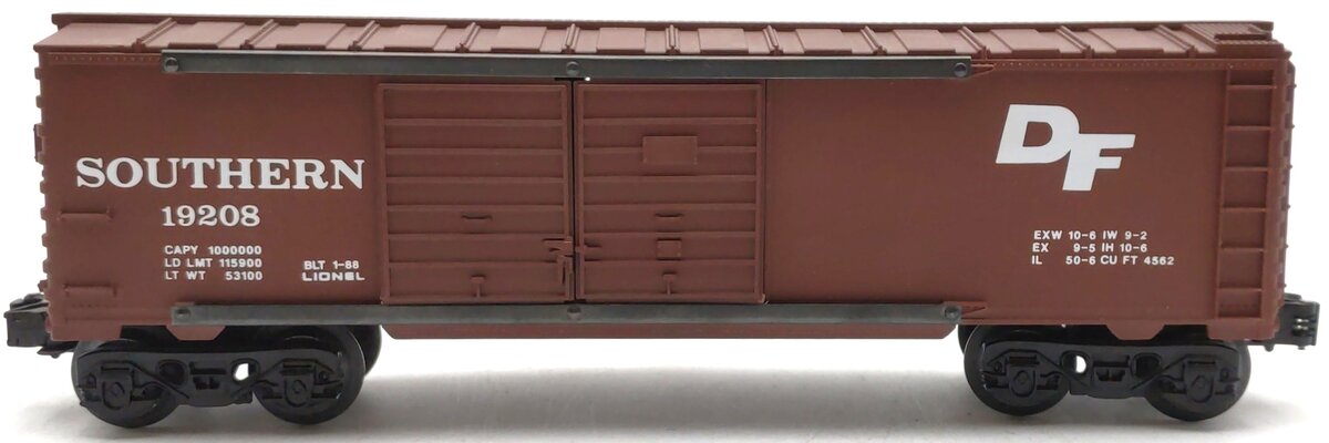 Lionel 6-19208 O Gauge Southern Double Door Boxcar EX/Box