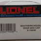 Lionel 6-19208 O Gauge Southern Double Door Boxcar EX/Box
