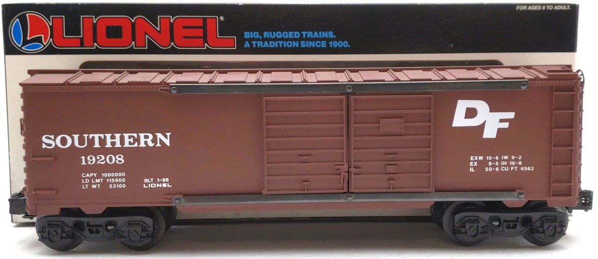 Lionel 6-19208 O Gauge Southern Double Door Boxcar EX/Box