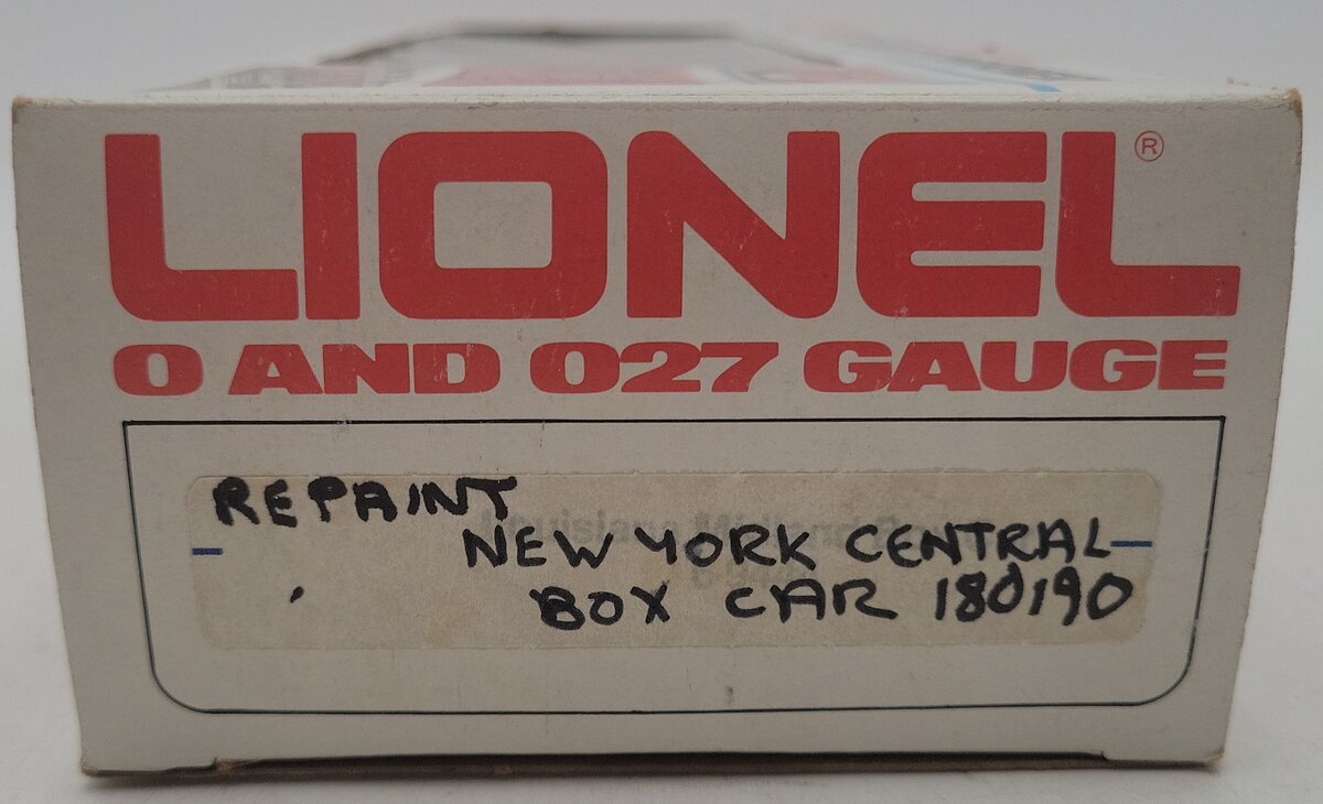 Lionel O Gauge Custom Painted New York Central Boxcar #180190/Box