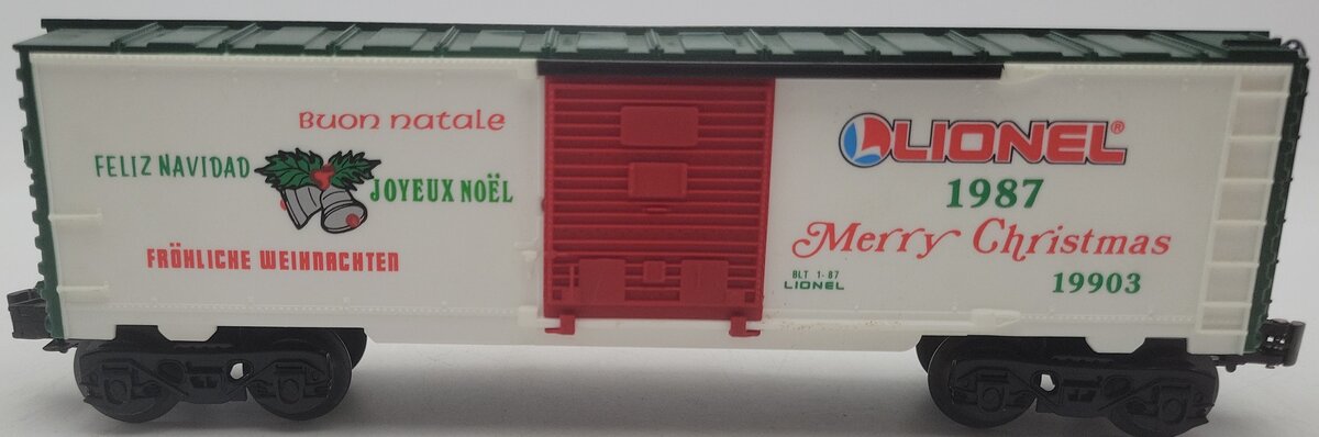 Lionel 6-19903 O Gauge Lionel Christmas Boxcar #1987 LN/Box