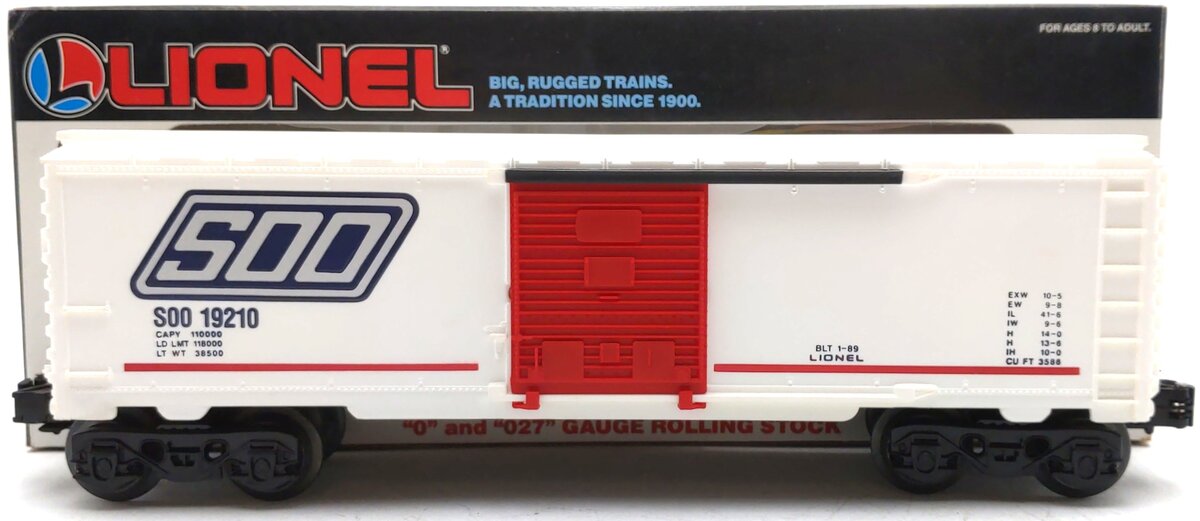 Lionel 6-19210 O Gauge Soo Line Boxcar LN/Box