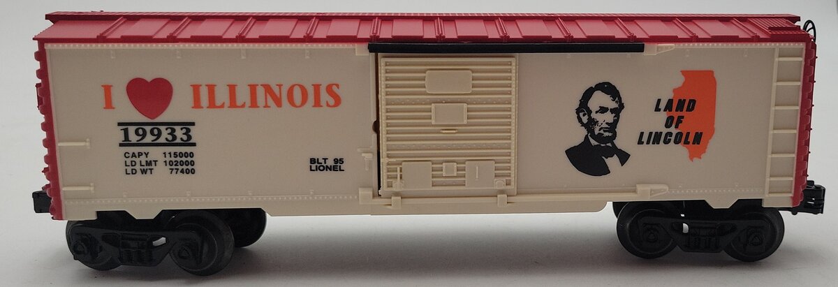 Lionel 6-19933 O Gauge I Love Illinois Boxcar #19933 LN/Box