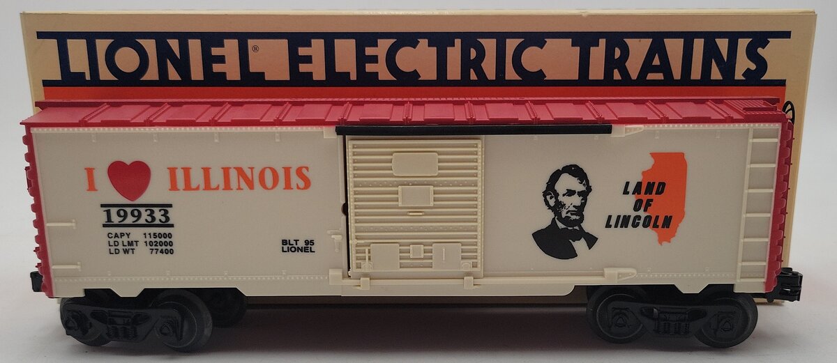 Lionel 6-19933 O Gauge I Love Illinois Boxcar #19933 LN/Box