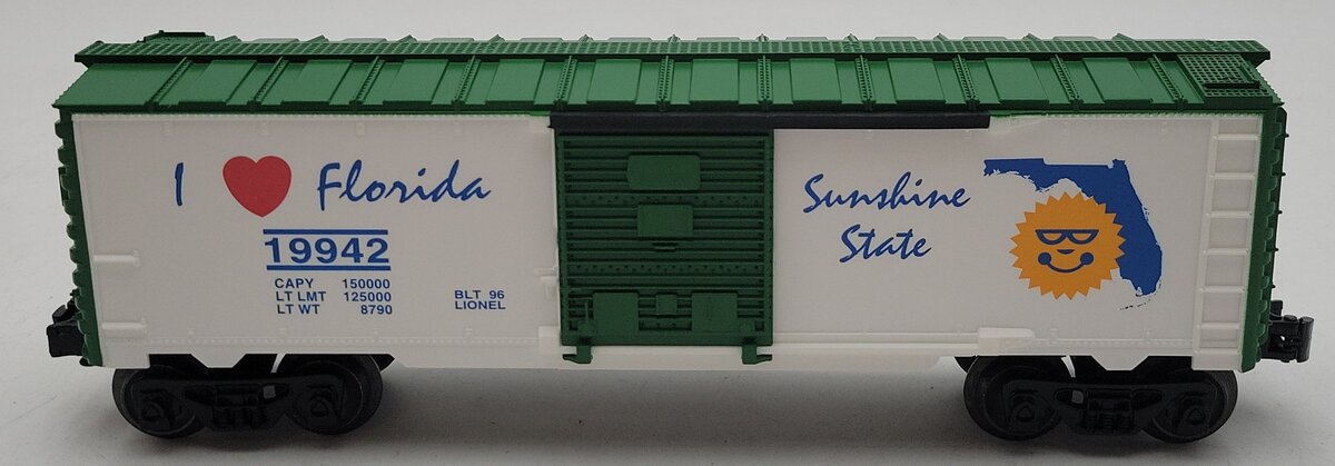 Lionel 6-19942 O Gauge I Love Florida Boxcar NIB