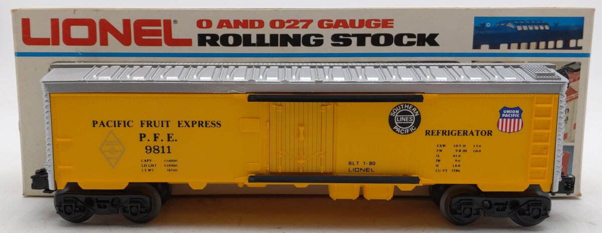 Lionel 6-9811 O Gauge SP/UP FARR Pacific Fruit Express Reefer Car #9811 LN/Box