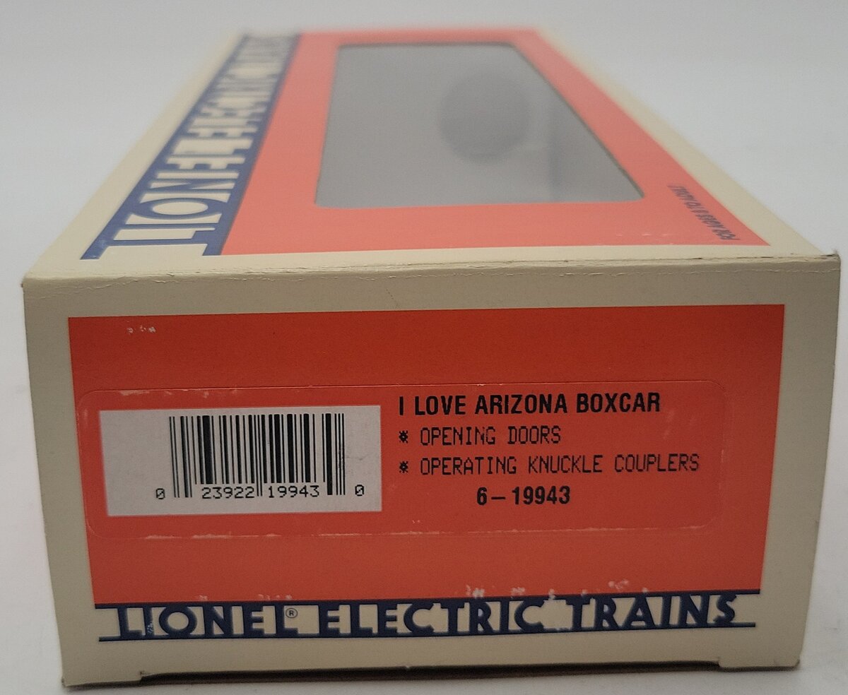 Lionel 6-19943 O I Love Arizona Boxcar #19943 NIB