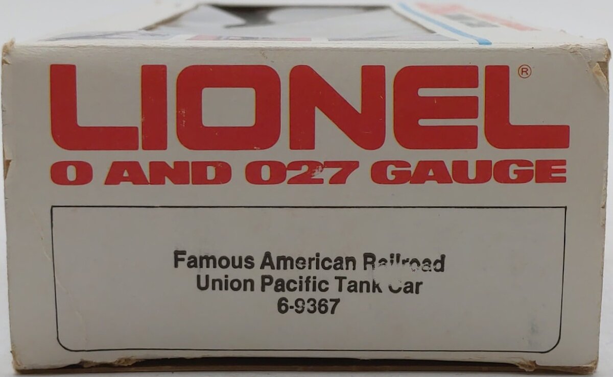 Lionel 6-9367 O Gauge Union Pacific Single Dome Tank Car #9367 EX/Box