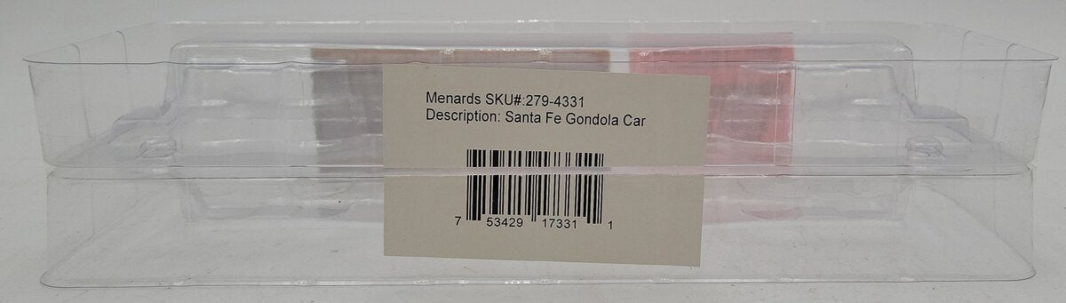 Menards 279-4331 O Gauge Santa Fe Gondola Car #2761 NIB