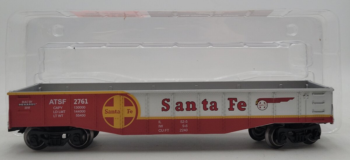 Menards 279-4331 O Gauge Santa Fe Gondola Car #2761 NIB