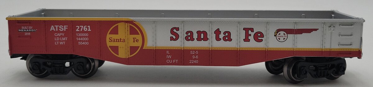 Menards 279-4331 O Gauge Santa Fe Gondola Car #2761 NIB