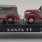 Menards 279-3053 Santa Fe Warbonnet Flatcar with Two Panel Cars #58409 LN