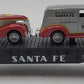 Menards 279-3053 Santa Fe Warbonnet Flatcar with Two Panel Cars #58409 LN