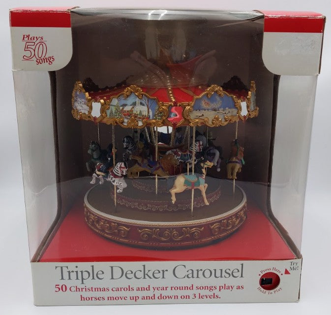 Mr. Christmas 19992 Triple Decker Carousel NIB
