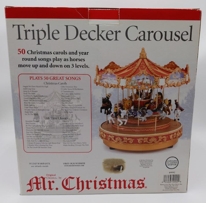 Mr. Christmas 19992 Triple Decker Carousel NIB