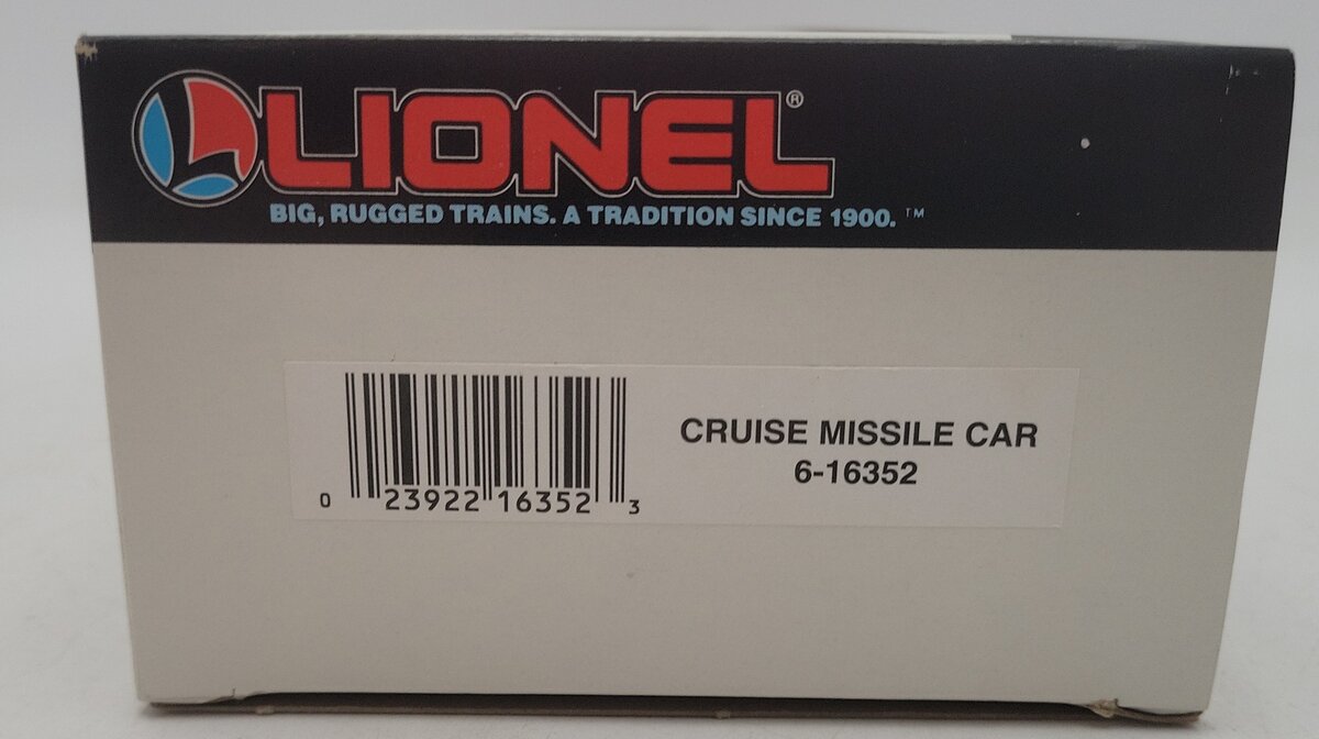 Lionel 6-16352 O Gauge US Military Flatcar w/ Cruise Missile #16352 EX/Box