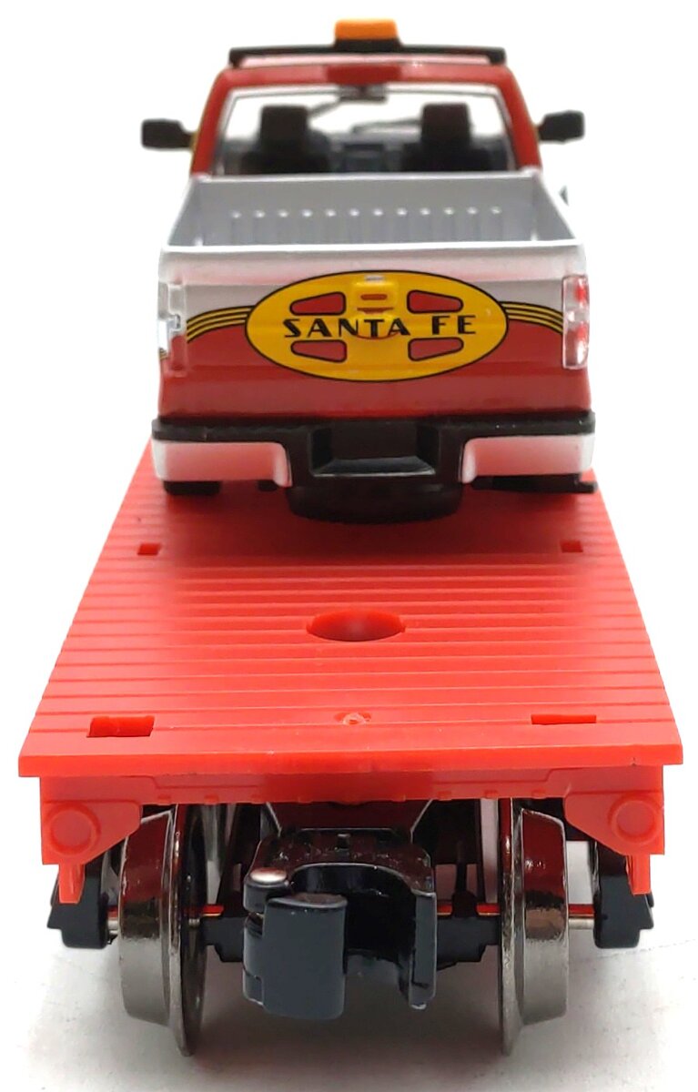 Menards 279-2640 O Gauge Santa Fe Maintenance Department Flatcar w/ Truck Load LN/Box