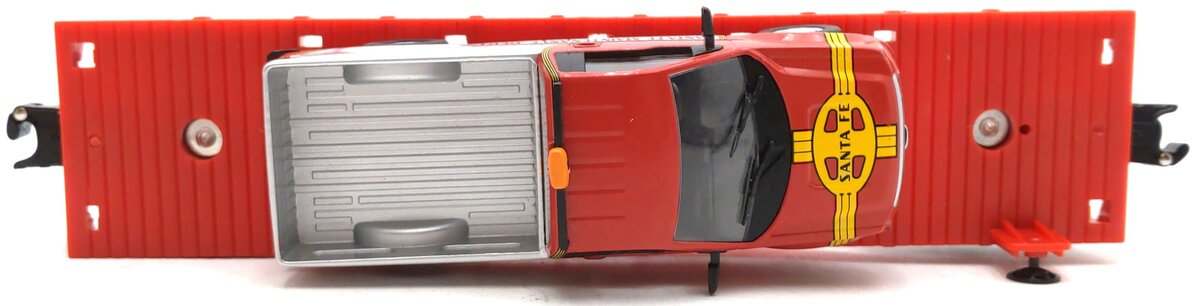 Menards 279-2640 O Gauge Santa Fe Maintenance Department Flatcar w/ Truck Load LN/Box