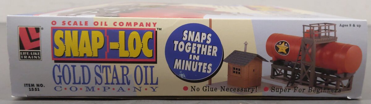 Life Like 1551 O Scale Snap-Loc Gold Star Oil Company Kit Building Kit EX/Box