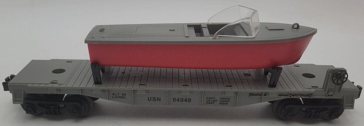 Lionel 6-16939 O Gauge United States Navy Flatcar w/ Boat #04040 EX/Box