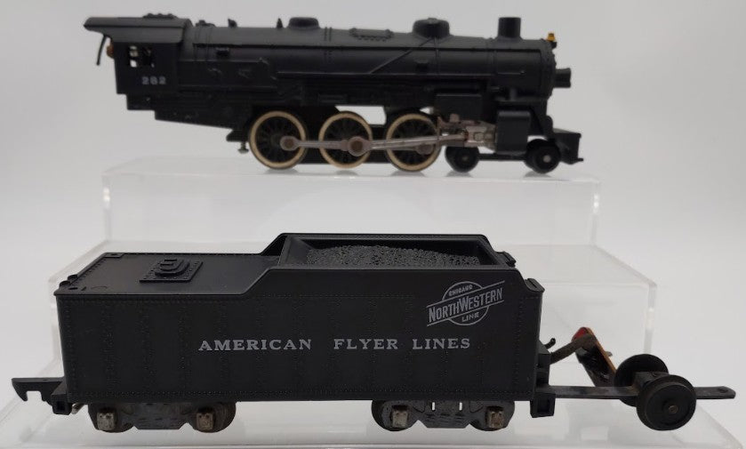 American Flyer 282 Vintage S 4-6-2 Pacific Steam Locomotive & Tender #282 VG