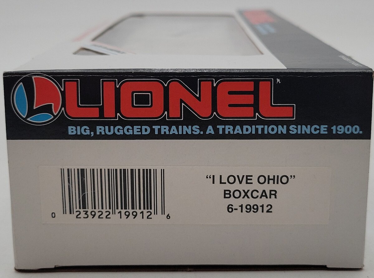 Lionel 6-19912 O Gauge I Love Ohio Boxcar #19912 NIB