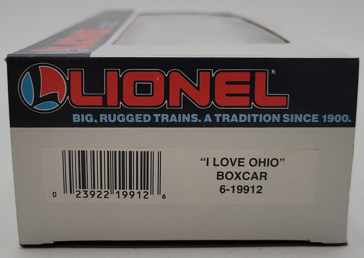 Lionel 6-19912 O Gauge I Love Ohio Boxcar #19912 NIB
