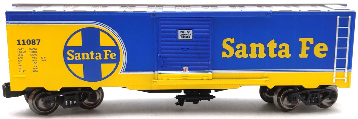 Menards 279-4250 O Gauge Santa Fe Blue Boxcar #11087 LN/Box