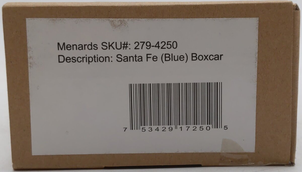 Menards 279-4250 O Gauge Santa Fe Blue Boxcar #11087 LN/Box